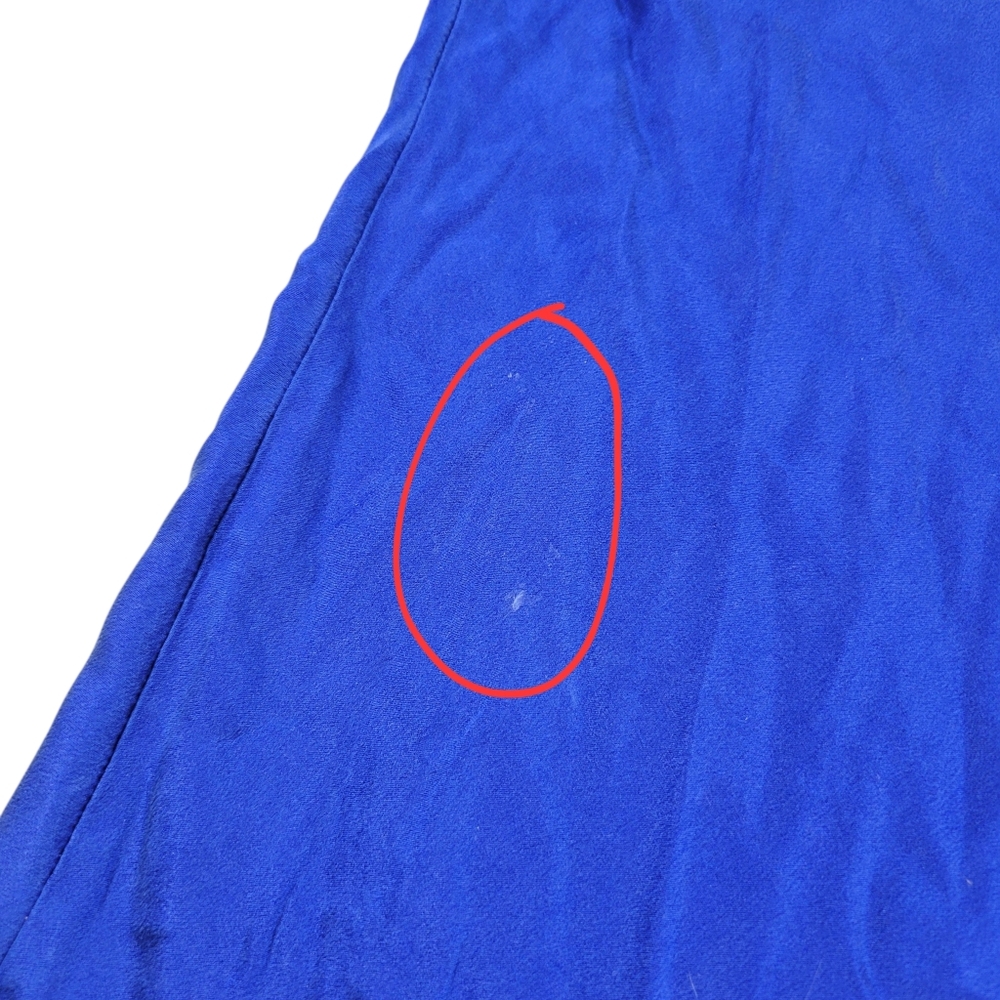 VTG Victoria's Secret Womens Dress S Royal Blue Y2K Silk Babydoll Slip Raw‎ Edge - Picture 8 of 15